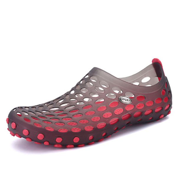 

2019 summer new couple outdoor sandals beach slippers hole shoes wading shoes2019, Black