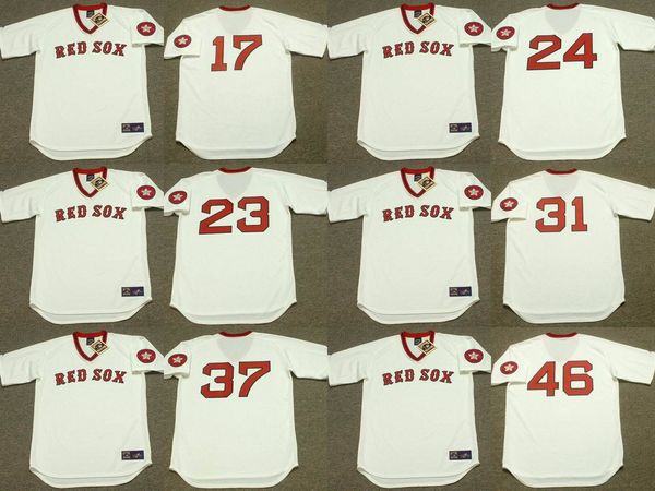 

джерси бейсбола бостон 31 фергюсон дженкинс 24 дуайт эванс 23 луиса тайант 17 сесил купер 37 билла ли 46 лпп стенли сшитый, Black