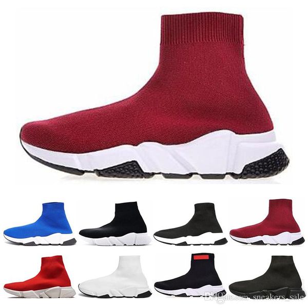 

classic speed trainer men women sock shoes black white blue red glitter flat fashion luxury mens trainers runner sneakers size 36-45