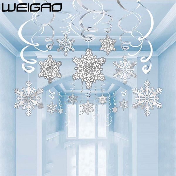

natal merry christmas hanging white snow foil swirl banner garland christmas decorations for home new year party navidad kerst