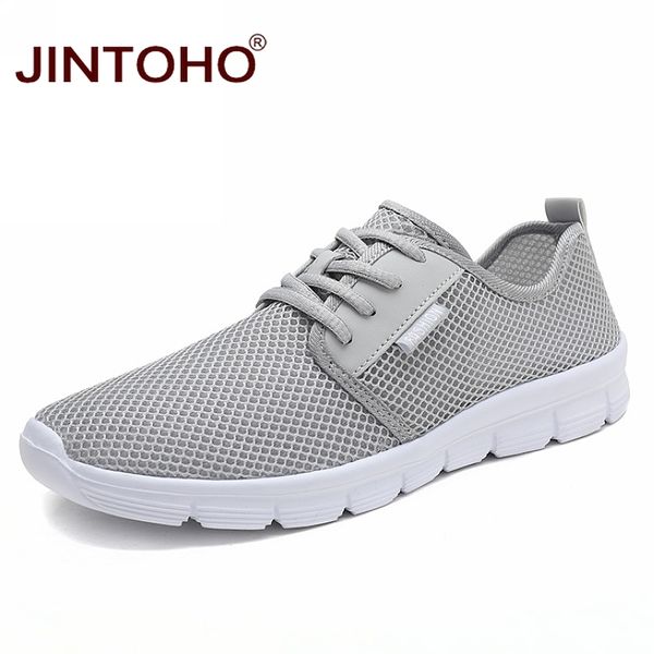 

jintoho summer sneakers fashion casual shoes for men breathable mesh shoes summer male comfortable zapatillas, Black
