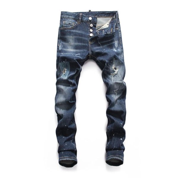 

2020 pants skinny jeans bule mens designer pants fashion new style casual skinny sweatpants motorcycle skinny jeans, Blue