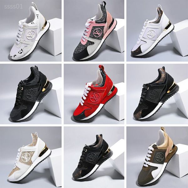 

mens shoes sneakers trainers shoes running shoe for men womens runners flats genuine leather classic and racer luxury, Black