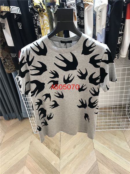 

Chao brand cu tomized pring and ummer 2019 new full flocking wallow fa hion t hirt with hort leeve for men and women