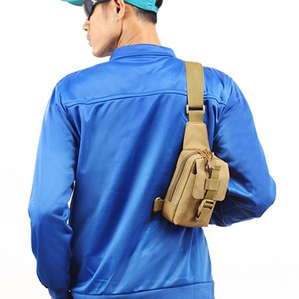 

travel buckle men crossbody bag small large capacity chest bag one shoulder riding crossbody hanging zipper outdoor multi-pocket