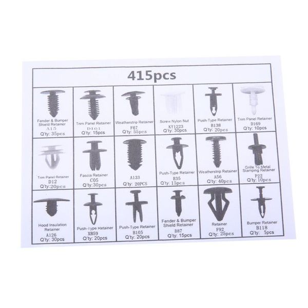 

415pcs 93541 snap fastener rivet for panel positioning buckle 5p pcs boxed