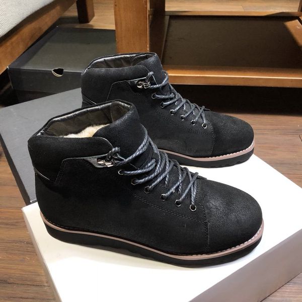 

2019 martin booties fashion designer motocycle women/men luxury plush shoes black genuine leather boots flat bottom ing