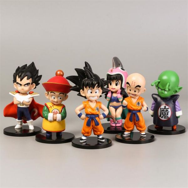 

dragon ball z action figures 6 pcs/lot 11*5cm pvc anime dbz goku dragon ball toys kids birthday gifts kids toys dhl tss216