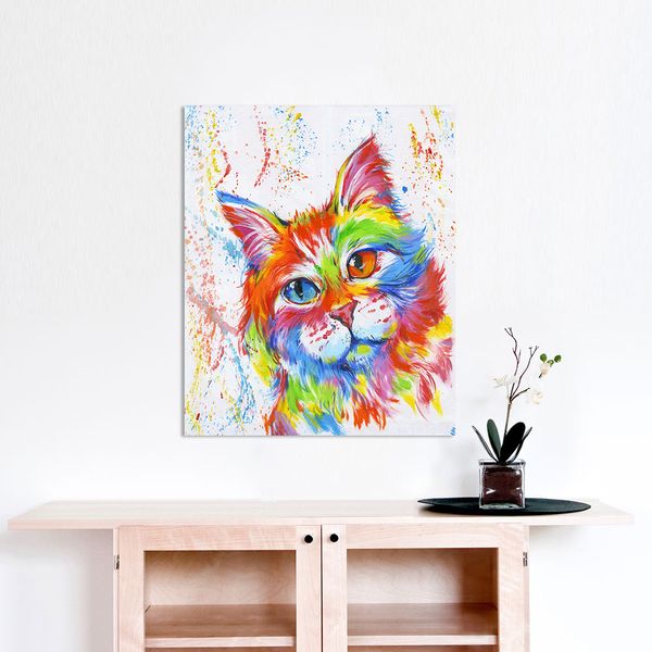 

aavv wall art canvas pictures animal the cat painting home decor for living room no frame x13