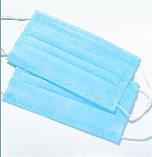 

50 pieces of blue non woven masks outdoor masks three layer filter sleep mask dust masks in stock