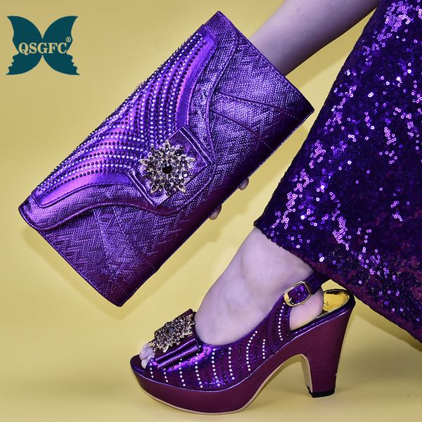 

2019 new arrival women shoes and bag to match set italy italian shoe and bag set for party in women nigerian party pumps, Black
