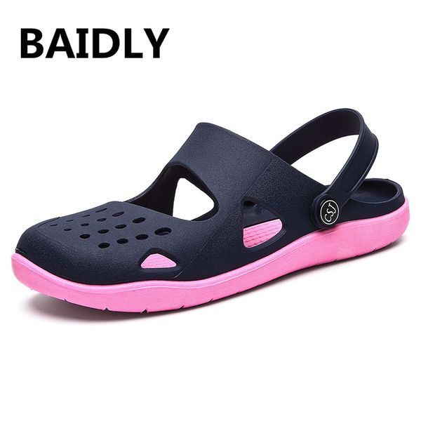 

women sandals new women outdoor holiday beach sandals jelly shoes flats slides summer slipper water garden shoes, Black