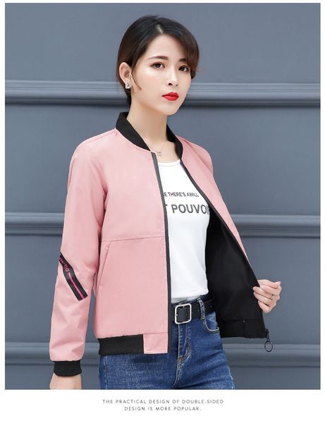 

autumn jacket female autumn and winter 2019 winter new wave jacket ladies spring and autumn korean version of the wild women's shirt ca, Black;brown