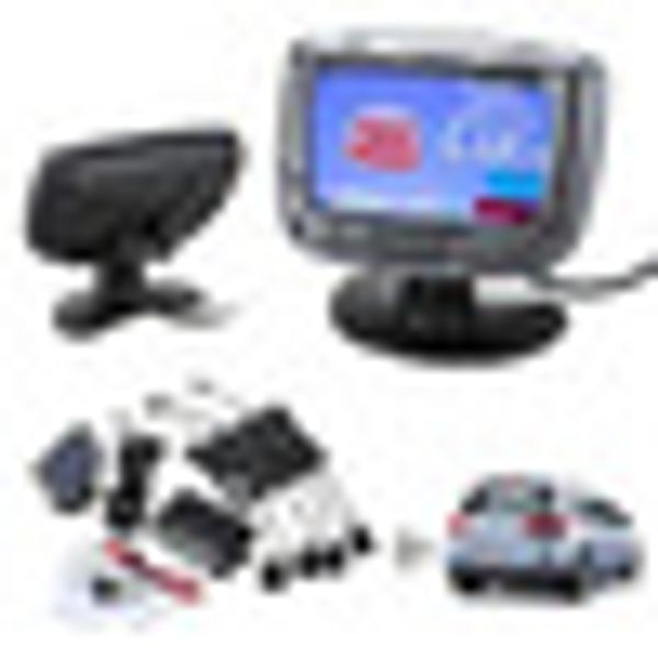 

kroak 4 parking sensors car reverse backup front rear lcd display system radar alarm