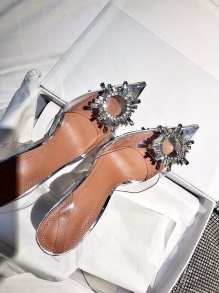 

quality amina shoes begum pvc slingback pumps muaddi restocks begum pvc slingbacks sandals high heels, Black