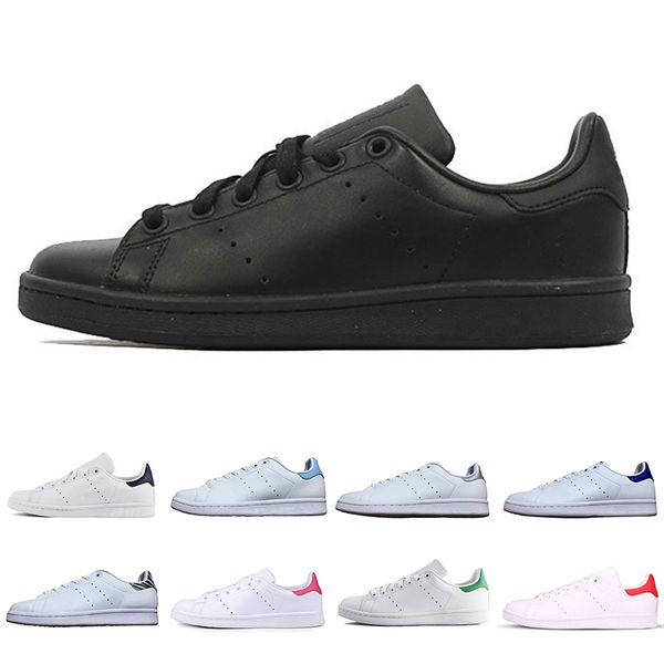 

Top Original smith men women casual shoes green black white blue red pink silver mens stan fashion leather shoe flats sneakers