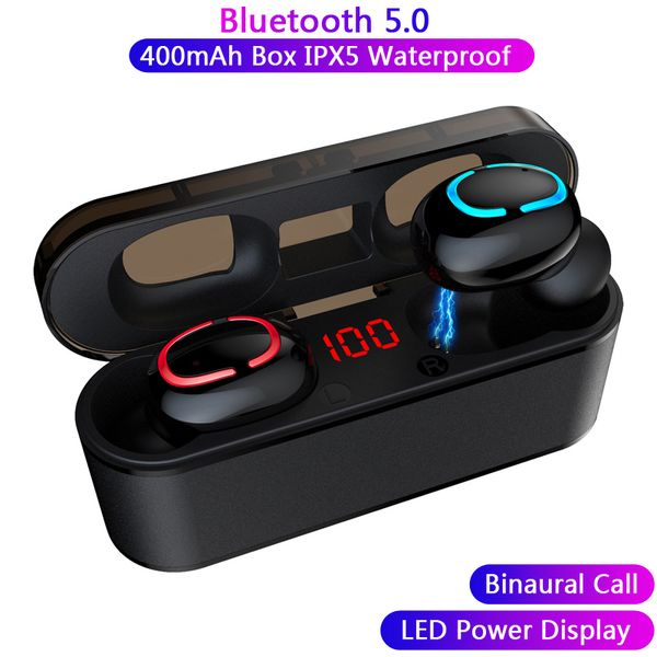 

wireless bluetooth 5.0 tws in-ear headphones ipx5 waterproof mini 3d stereo sports headphone charging case