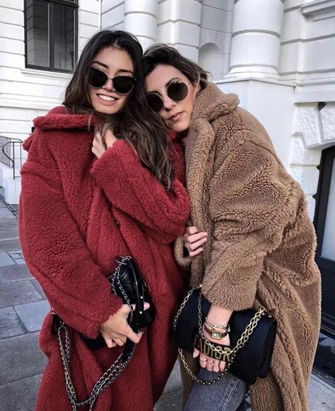 

new warm winter explosion style cotton clothing women net red european and american wind lamb fur coat women's long coat, Tan;black