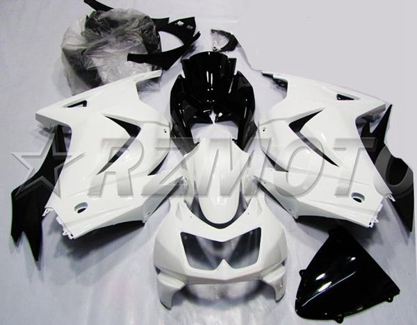 

injection mold new abs motorcycle full fairings kits fit for kawasaki ninja250r ex250 zx250r 250 2008 - 2014 body set white black