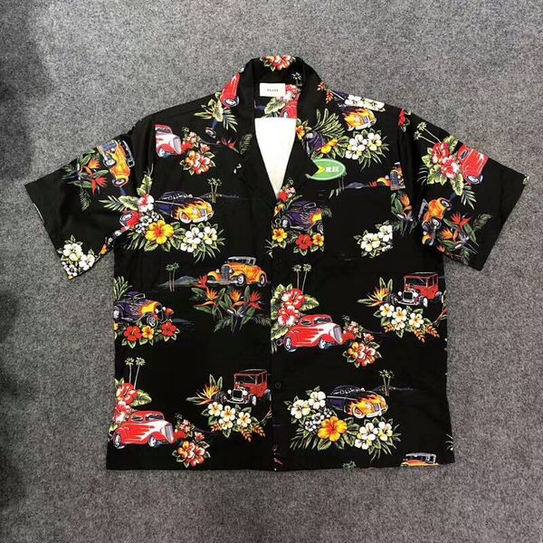 

Горячая 2019 RHUDE гавайская рубашка ins Трэвис Скотт Astroworld Sicko футболка Мужчины Женщин