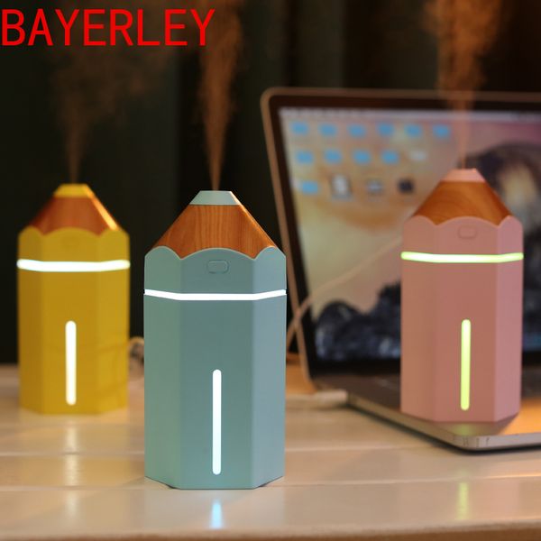 

creative car essential oil diffuser mini ultrasonic pencil humidifier led light usb fogger for office home