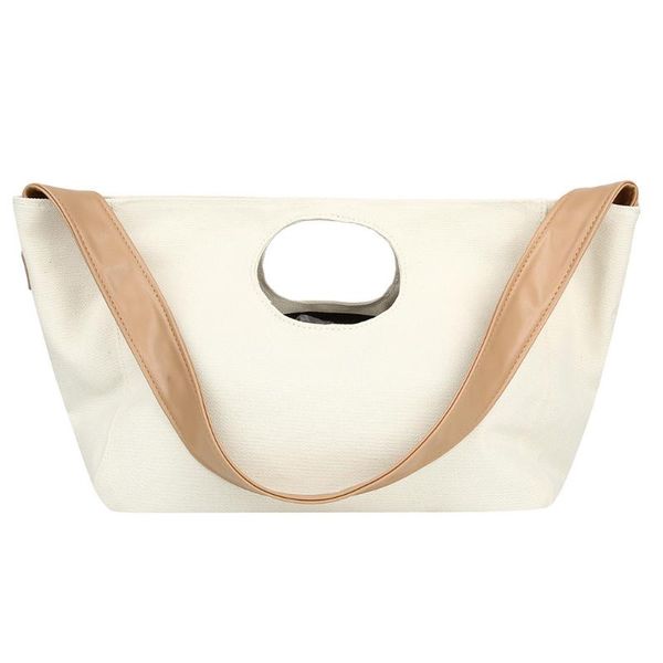 

canvas bag female shoulder solid color large capacity fashion shoulder bag