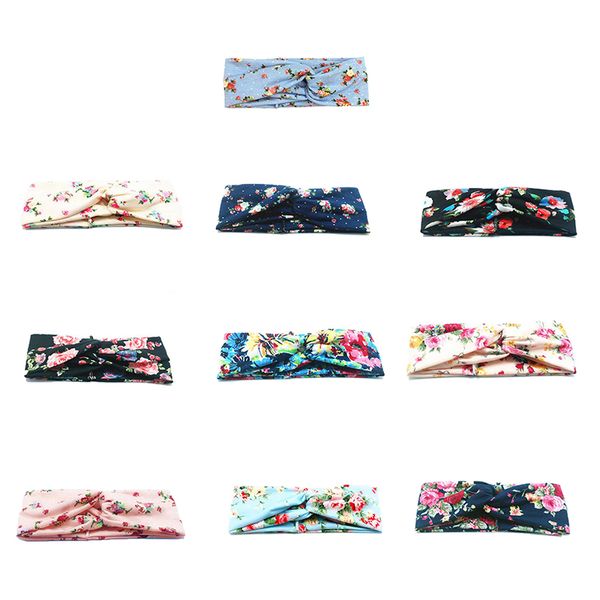 

женщины twisted knotted оголовье йог лето bohemia цветочный широкий stretch группа волосы для девочек упругого тюрбана цветок spa ободки