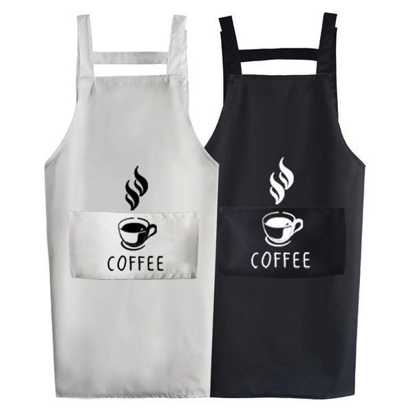 

10 шт. / лот 68 см * 74 см взрослых полиэстер кухня барбекю ресторан фартук с регулируемым шейным поясом один карман для готовки выпечки сад