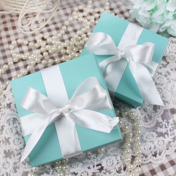 

wedding candy box jewelry gift case pouch favor sweets chocolates box turquoise valentine's day gift packing boxes