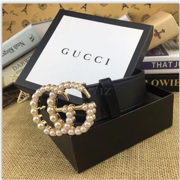 

selling new men womens fashion black genuine leather letter belts brass belt for gift seller including box, Black;brown