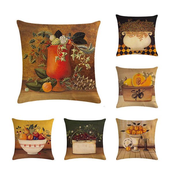 

мультфильм фрукты люди pattern белья подушка обложка 45 * 45см печатной наволочка диван гостиных главное украшение наволочка zy173