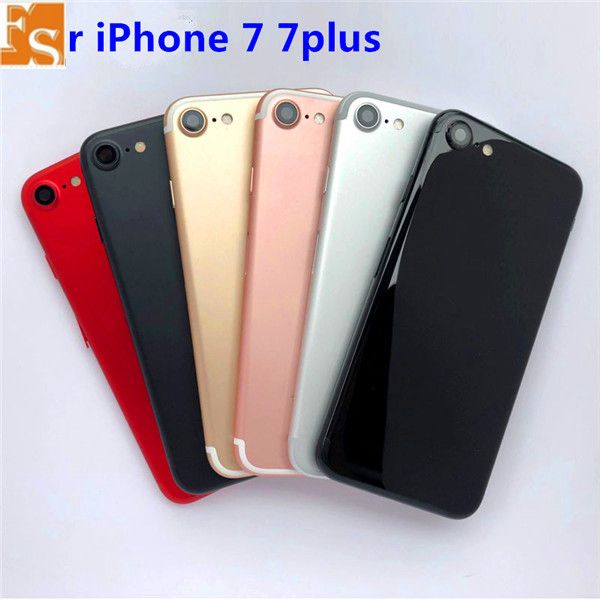 

back rear cover battery housing door chassis middle frame for iphone 7 7 plus white gold rose red jet and matte black