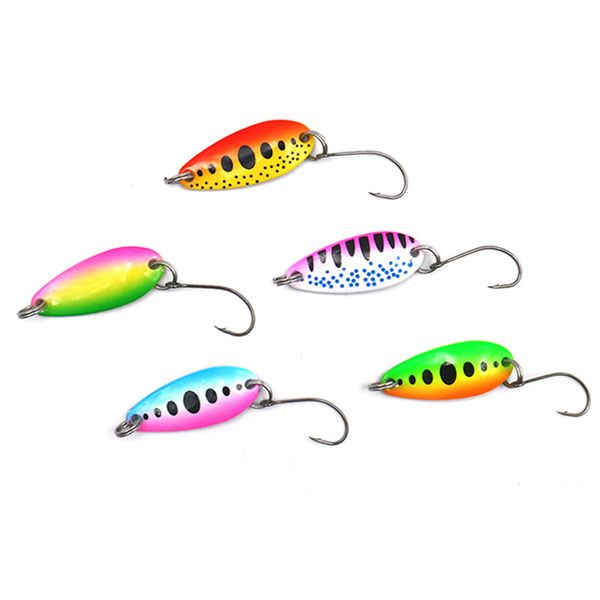 

5pcs/lot multicolor 2.8cm 2g mini spoon lure hard bait spinnerbait isca artificial pesca wobblers fishing tackle