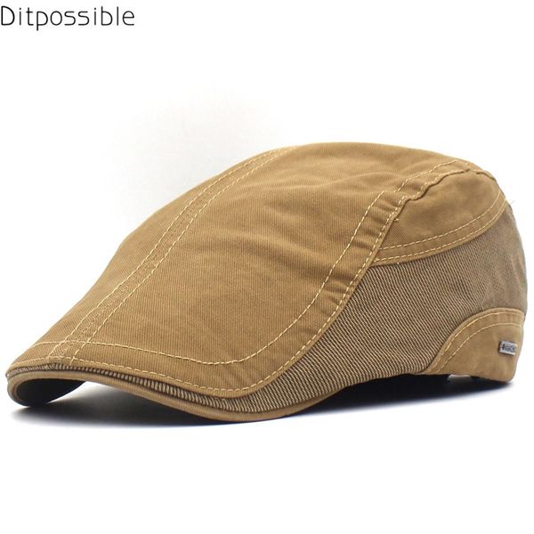 

berets ditpossible 2021 summer casquette men beret caps cotton hat casual flat gorras boina, Blue;gray