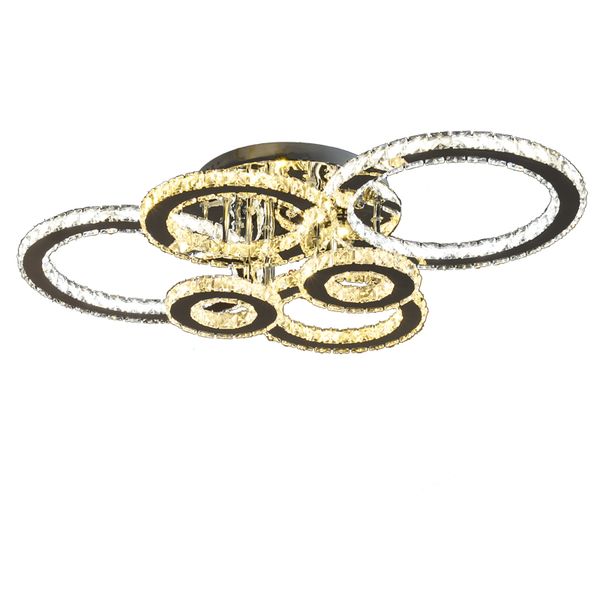 

new arrival modern led chandeliers light fixture silver stainless steel crystal led ceiling lights both with warm white light and cool white