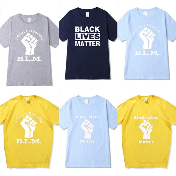 

я не могу дышать! повседневный t-shirt мужская одежда конструктора shirt черный белый оранжевый бленда хлопка шеи экипажа с коротким рукавом, White;black
