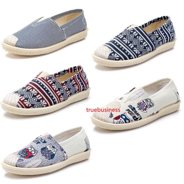 

non-brand espadrilles chaussures women flats casual canvas shoes slip on fashion loafers sneakers breathable 35-40 style 3 drop shipping