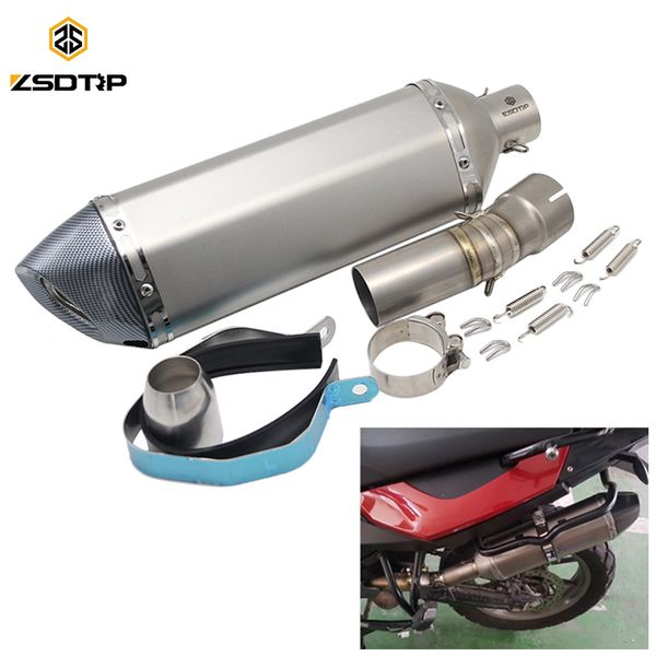 

zsdtrp motorcycle exhaust middle pipe connect tube slip-on for f650gs f700gs f800gs f800r