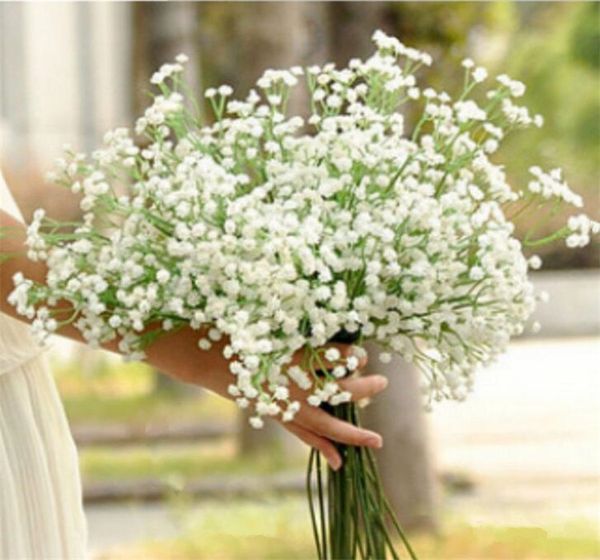 

2019 4color 58cm gypsophila artificial flowers artificial floral silk fake pom poms flower for wedding party home decoration bouquet