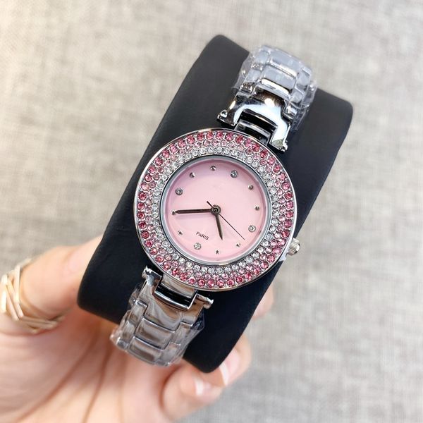 

2019 new model good fashion luxury women watch with diamond relojes de marca mujer lady dress watch brand rhinestone quartz drop shipping, Slivery;brown