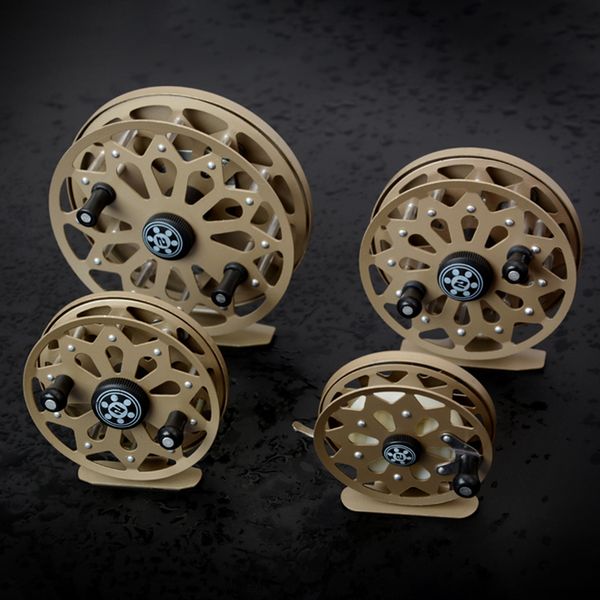 

metal fly fishing reel backsswitch double bearing left right hand metal gear fly fish reel knob fishing tackle