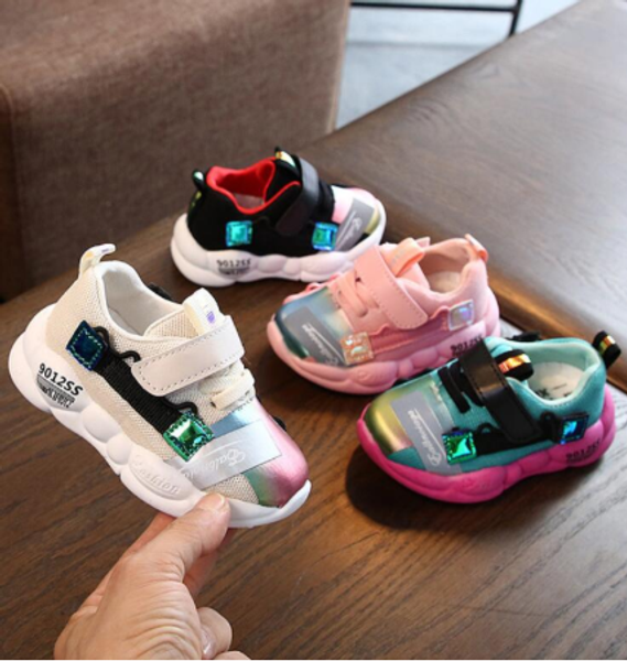 

kids casual shoes for boys girls new autumn sport shoes soft bottom child running baby white casual flat kids, Black