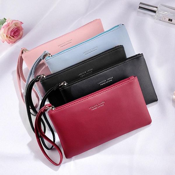 

fashion women change messenger bag portable clutch pu leather zipper wallet