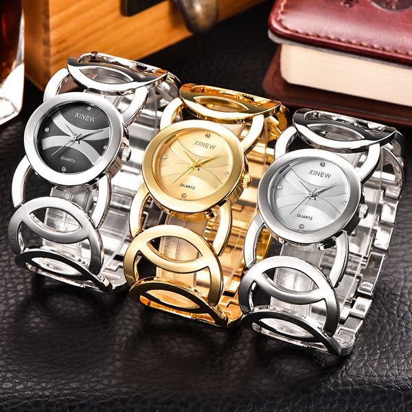 

women watch elegant dress luxury dial waterproof watch femme ladies fashion quartz, Slivery;brown