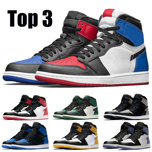 

mens 1 og basketball shoes banned mid bred multi color gym red chicago black toe athletics sneaker 1s trainers mens designer shoes