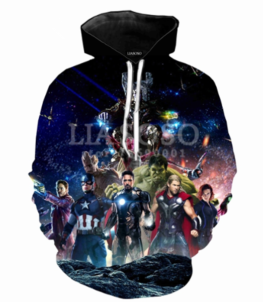 

2019 marvel avengers endgame iron man captain america 3d printed hoodies women men 3d print pullovers outerwear casual a358, Black