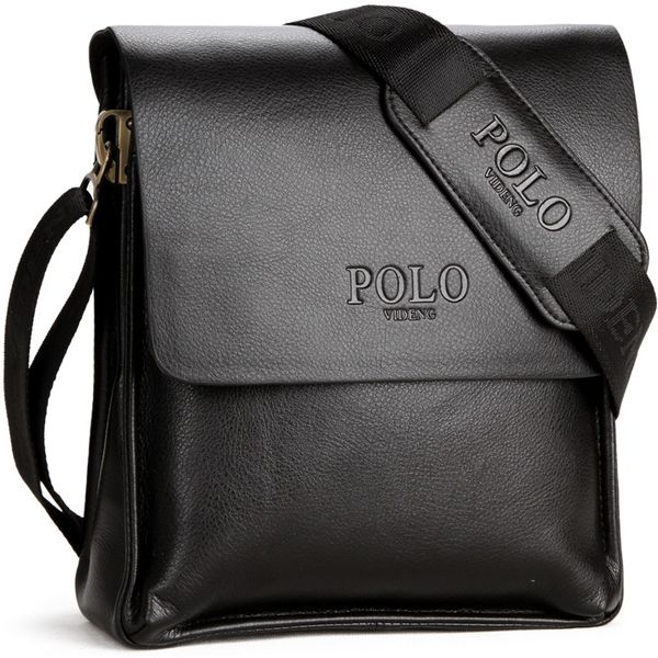 

men classic travel business shoulder bag wallet satchel pack casual daypack leather briefcase crossbody polo messenger bag