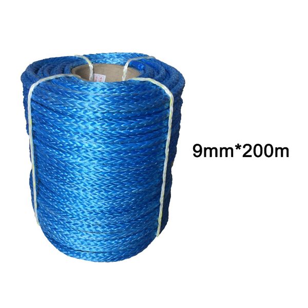 

9mm 200m uhmwpe synthetic rope winch line cable