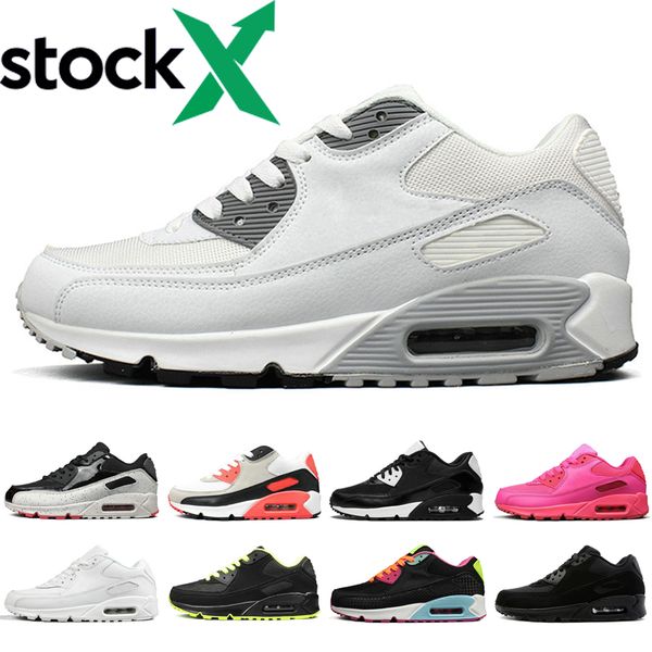 

90 90s men women running shoes black croc white oreo infrared outdoor mens womens suede trainers sports sneakers size 36-45, White;red