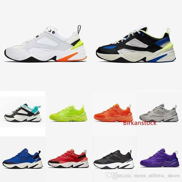 

дизайнеры m2k tekno мужчины женщины спортивные кроссовки гель в оранжевом свете кости черный вольт вельвет пакет отличное качество различные